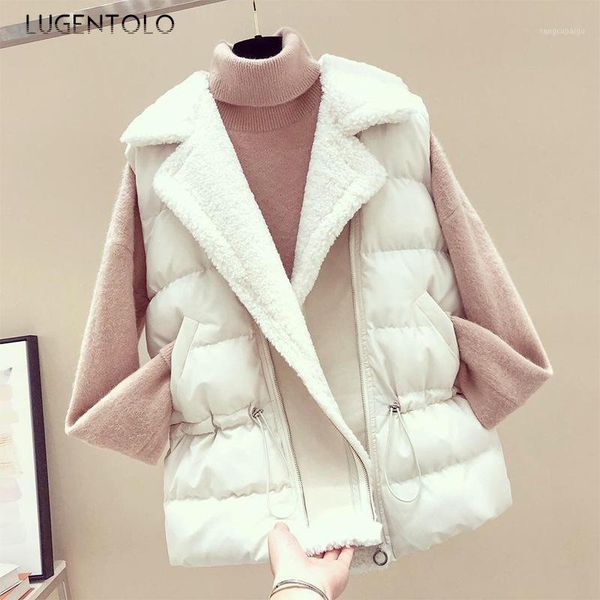 lugentolo women vest fashion cotton vest winter loose thick down zipper sleeveless lamb hair horse jacket coat woman1, Black;white
lugentolo women vest fashion cotton vest winter loose thick down zipper sleeveless lamb hair horse jacket coat woman1, Black;white