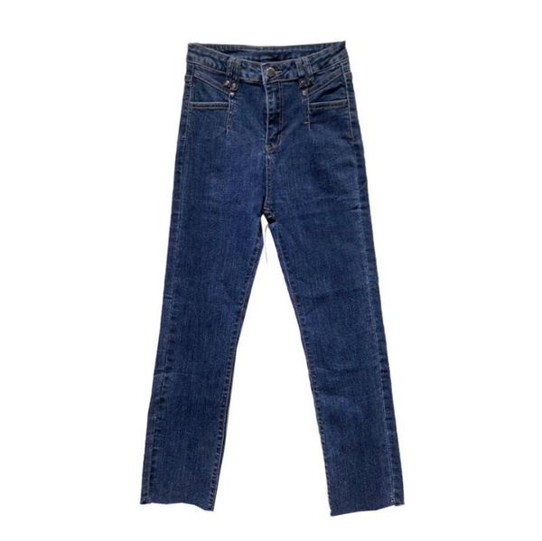 straight demin jeans women high waist korean slim jeans with pockets female casual stretch nine piont pants s175, Blue
straight demin jeans women high waist korean slim jeans with pockets female casual stretch nine piont pants s175, Blue