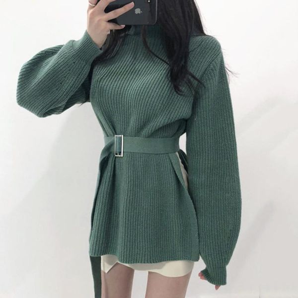 women's sweaters green knitted pullovers sweater women long sleeve sashes chic streetwear fashion 2021 autumn winter jumper, White;black
women's sweaters green knitted pullovers sweater women long sleeve sashes chic streetwear fashion 2021 autumn winter jumper, White;black