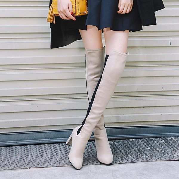 ymechic 2020 над коленом high boots женщины женщины дамы sexy высокий каблук сапоги плюс размер stretch botas feminina обувь женщина, Black
ymechic 2020 над коленом high boots женщины женщины дамы sexy высокий каблук сапоги плюс размер stretch botas feminina обувь женщина, Black