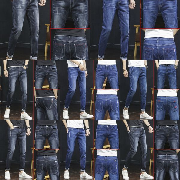 fall 2019 new stretch slim men's jeans and jeans small leg men's trend multi color pants 0aoya, Blue
fall 2019 new stretch slim men's jeans and jeans small leg men's trend multi color pants 0aoya, Blue