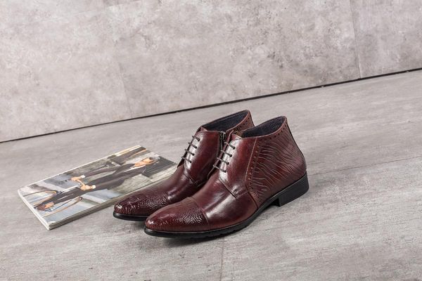 trend leather boots wear short boots large size cowhide shoes lace-up business formal leather breathable pointed toe ankle solid, Black
trend leather boots wear short boots large size cowhide shoes lace-up business formal leather breathable pointed toe ankle solid, Black