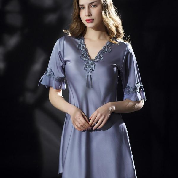 women's sleepwear 3xl summer plus size nightwear short sleeve lace silk dress women sleep sleeping, Black;red
women's sleepwear 3xl summer plus size nightwear short sleeve lace silk dress women sleep sleeping, Black;red