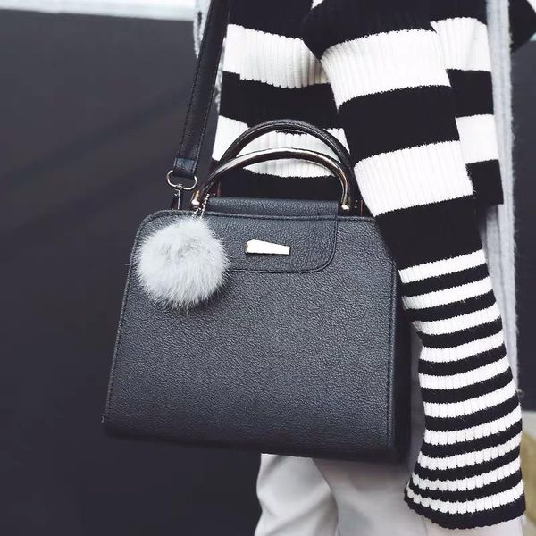 women handbags 2020 new fashion leather bags new rivet handbag ladies casual crossbody bag hairball ornaments totes
women handbags 2020 new fashion leather bags new rivet handbag ladies casual crossbody bag hairball ornaments totes