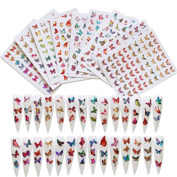 1 sheet butterfly nails art stickers laser manicure back glue decal decorations nail sticker for nails tips beauty, Black
1 sheet butterfly nails art stickers laser manicure back glue decal decorations nail sticker for nails tips beauty, Black