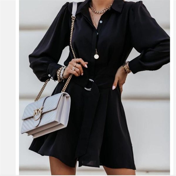 2020 winter autumn long sleeve women dress button shirt dress for girls ladies solid color street wear drop shipping, Black;gray
2020 winter autumn long sleeve women dress button shirt dress for girls ladies solid color street wear drop shipping, Black;gray