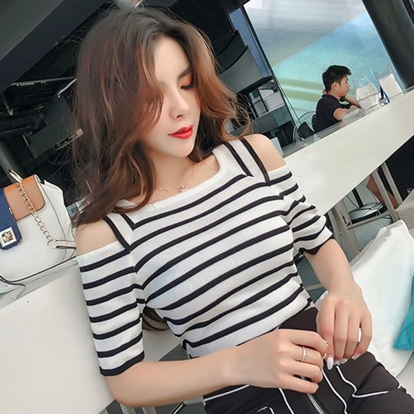 off shoulder striped women summer blouse square collar womens and blouses causa short sleeve shirt camisas mujer y200622, White
off shoulder striped women summer blouse square collar womens and blouses causa short sleeve shirt camisas mujer y200622, White