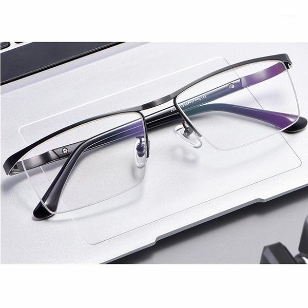fashion sunglasses frames men's metal half-frame spectacle frame ultra light anti-blue computer optical prescription glasses1, Black
fashion sunglasses frames men's metal half-frame spectacle frame ultra light anti-blue computer optical prescription glasses1, Black
