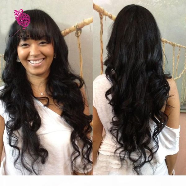 glueless and glue full lace human hair wigs with bangs virgin brazilian body wave human hair lace front wig with bangs for women, Black;brown
glueless and glue full lace human hair wigs with bangs virgin brazilian body wave human hair lace front wig with bangs for women, Black;brown