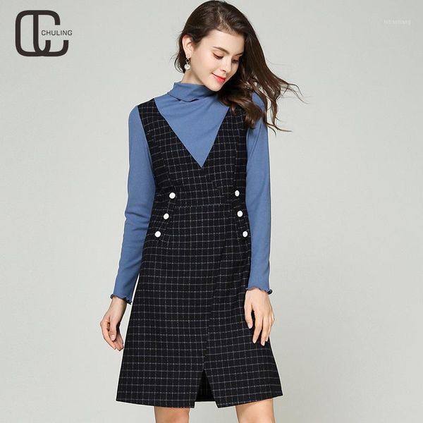 casual dresses autumn winter women's elegant plaid high-necked plus size female long sleeve a-line office lady 2021 slim dress1, Black;gray
casual dresses autumn winter women's elegant plaid high-necked plus size female long sleeve a-line office lady 2021 slim dress1, Black;gray
