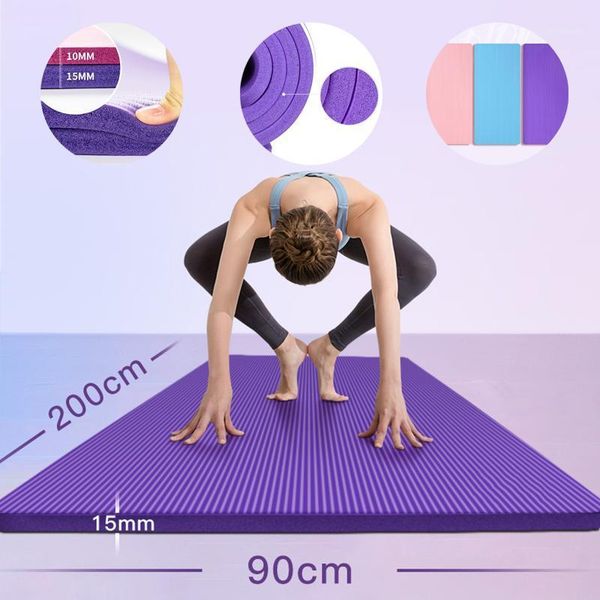 200cm*90cm yoga mats 15mm extra thickness non-slip esterilla pilates home exercises gym sports dancing mat tasteless fitness pad1
200cm*90cm yoga mats 15mm extra thickness non-slip esterilla pilates home exercises gym sports dancing mat tasteless fitness pad1