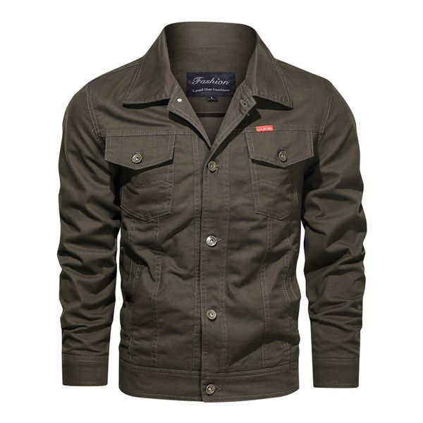 2020 autumn new pure cotton solid color long-sleeved casual air force lapel jacket men pockets
2020 autumn new pure cotton solid color long-sleeved casual air force lapel jacket men pockets