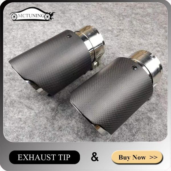 1 piece auto exhaust pipes matte carbon fiber + stainless steel muffler tail end tips universal car accessories1
1 piece auto exhaust pipes matte carbon fiber + stainless steel muffler tail end tips universal car accessories1