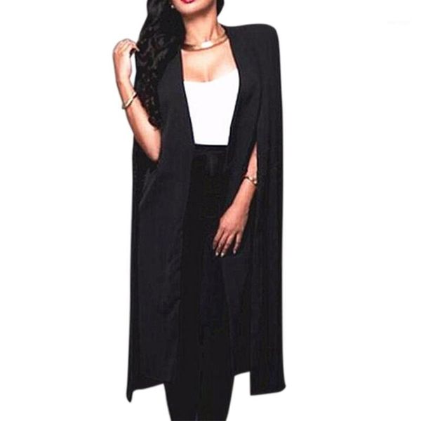 women long blazer coat cloak cape fashion black white personality notched split jacket suits workwear feminino blazer1, White;black
women long blazer coat cloak cape fashion black white personality notched split jacket suits workwear feminino blazer1, White;black