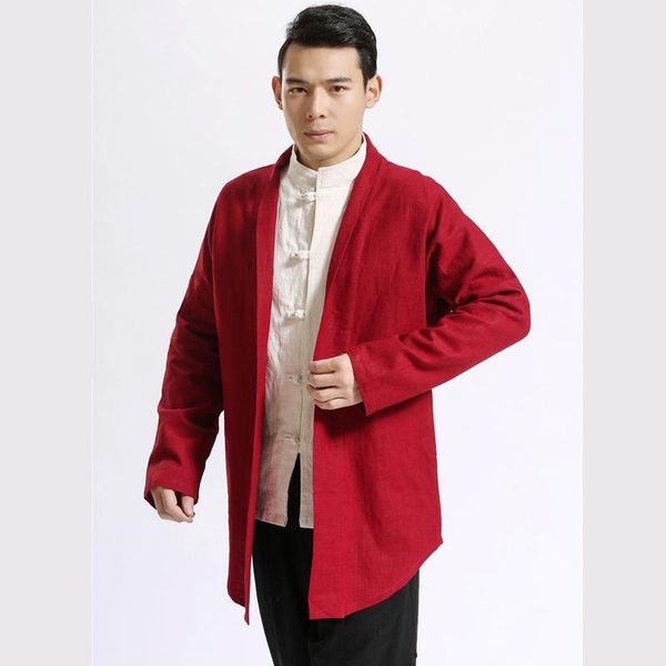 2020 spring new style ethnic-style ramie no buckle men's coat solid color cotton linen trench coat, Tan;black
2020 spring new style ethnic-style ramie no buckle men's coat solid color cotton linen trench coat, Tan;black