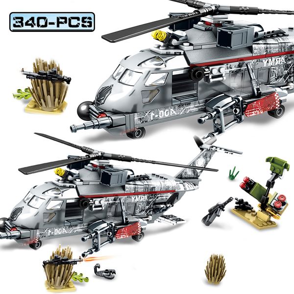 340pcs military swat police helicopter plane army soldier figures educational building blocks kids toys compatible ww2 bricks 1008
340pcs military swat police helicopter plane army soldier figures educational building blocks kids toys compatible ww2 bricks 1008