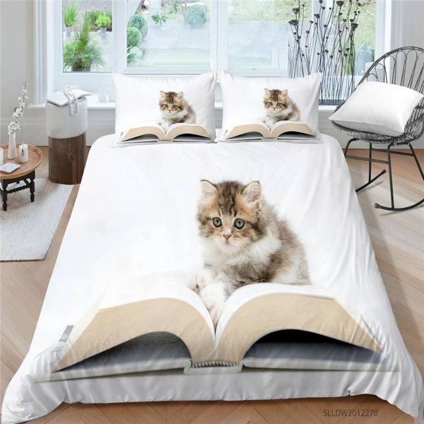 size bedding set cat reading a book 3d duvet cover kitty king twin full single double simple comfortable bed set for kids
size bedding set cat reading a book 3d duvet cover kitty king twin full single double simple comfortable bed set for kids