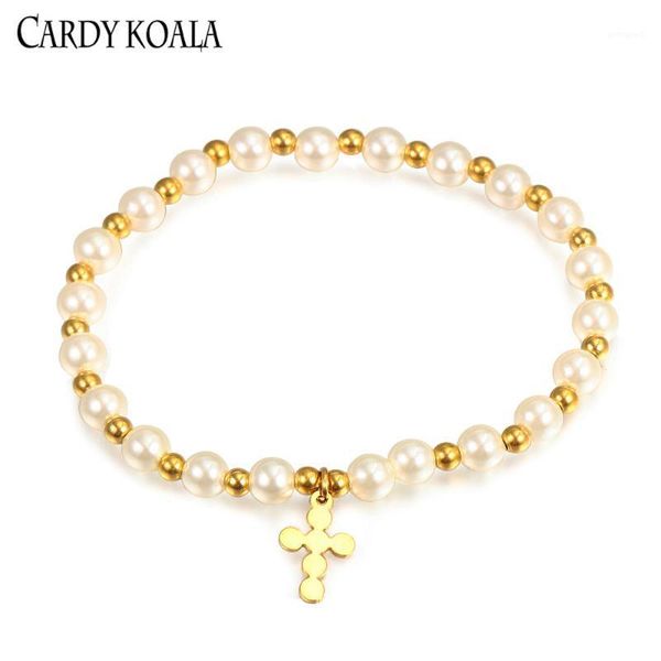 charm bracelets ins stainless steel gold color mini pearl round beaded cross bracelet for women1, Golden;silver
charm bracelets ins stainless steel gold color mini pearl round beaded cross bracelet for women1, Golden;silver
