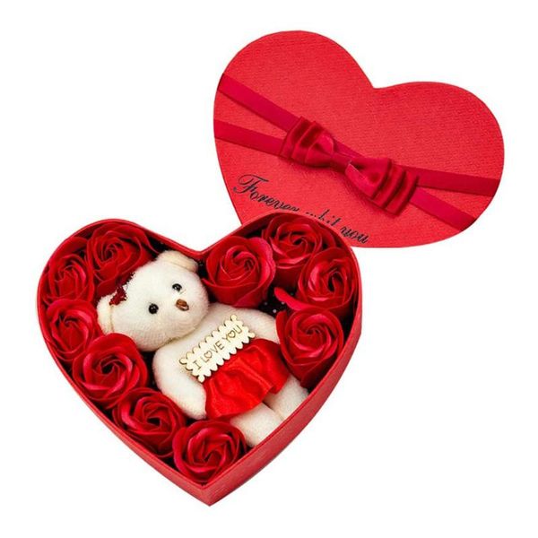 rose soap flower with scented flower heart gift box 10 soap rose and bear wedding decoration
rose soap flower with scented flower heart gift box 10 soap rose and bear wedding decoration