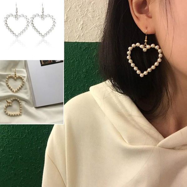 stud japanese and korean jewelry version of sweet joker set pearl hollow love earrings female heart-shaped, Golden;silver
stud japanese and korean jewelry version of sweet joker set pearl hollow love earrings female heart-shaped, Golden;silver