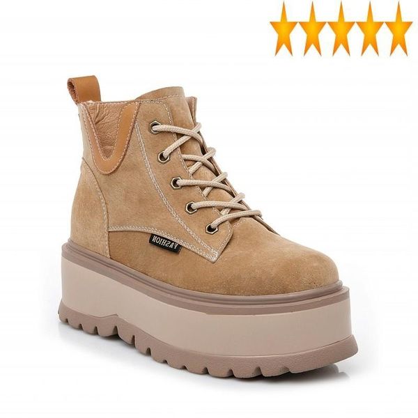 leather autumn women genuine fashion thick bottom height increasing wedges shoes female winter warm fleece ankle boots, Black
leather autumn women genuine fashion thick bottom height increasing wedges shoes female winter warm fleece ankle boots, Black