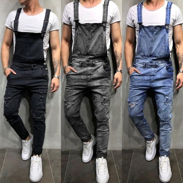men's jeans overall fashion distressed denim pants jumpsuits casual overalls bib moto biker men clothing, Blue
men's jeans overall fashion distressed denim pants jumpsuits casual overalls bib moto biker men clothing, Blue