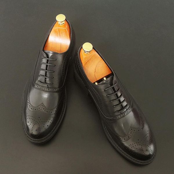 men round toes genuine leather lace up flat office work shoes men retro casual england style dress shoes ing, Black
men round toes genuine leather lace up flat office work shoes men retro casual england style dress shoes ing, Black