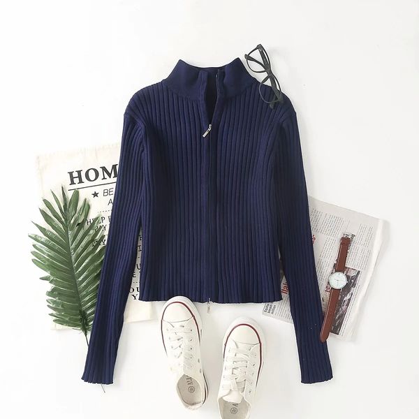 2021 new pit stripe slim small stand collar t-shirt women's fall academic foundation versatile solid color sweater cardigan r5ov, White;black
2021 new pit stripe slim small stand collar t-shirt women's fall academic foundation versatile solid color sweater cardigan r5ov, White;black