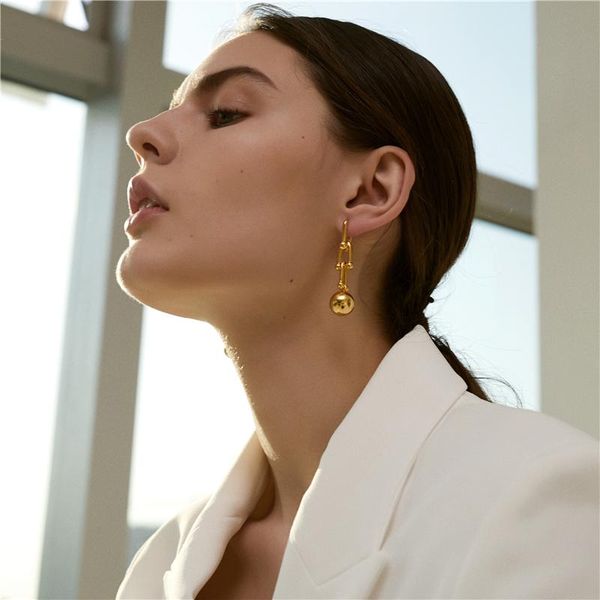timeless wonder titanium u linked ball statement drop earrings women jewelry punk gothic boho ins designer trendy rock 9228, Silver
timeless wonder titanium u linked ball statement drop earrings women jewelry punk gothic boho ins designer trendy rock 9228, Silver