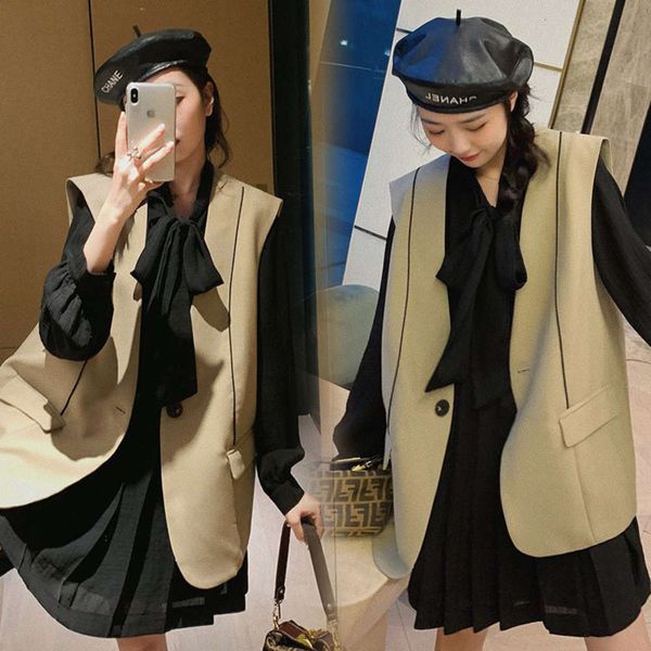 large size women's early autumn new suit fat mm foreign style age reducing slim vest chiffon dress two piece set, Black;gray
large size women's early autumn new suit fat mm foreign style age reducing slim vest chiffon dress two piece set, Black;gray