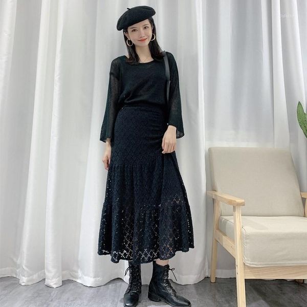 2020 autumn & winter new high waist slimming simple solid lace irregular skirt casual all-match women long skirt, Black
2020 autumn & winter new high waist slimming simple solid lace irregular skirt casual all-match women long skirt, Black
