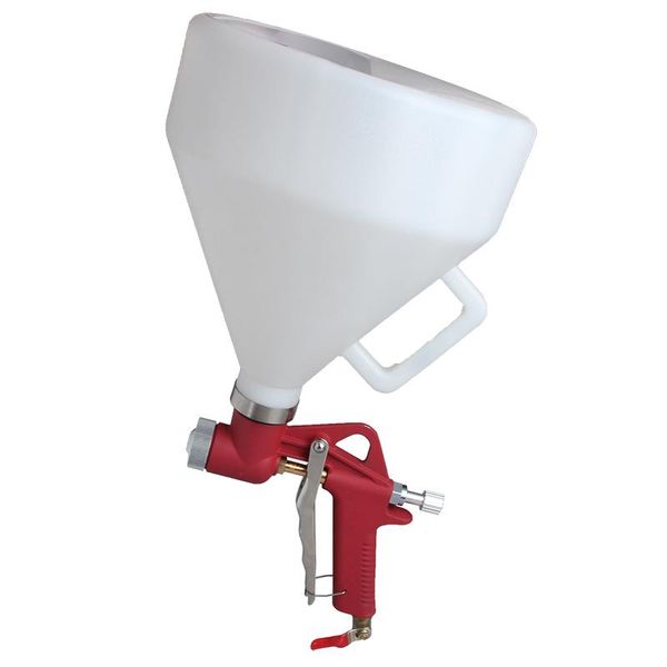 uzwell 1pc 5l pneumatic plastic hopper spray gun latex paint air paint gun 4mm 6mm 8 mm nozzles