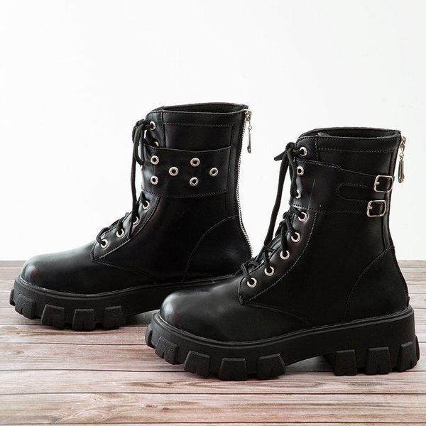 boots autumn/winter lace-up ankle round toe fashion platform designer women shoes1, Black
boots autumn/winter lace-up ankle round toe fashion platform designer women shoes1, Black
