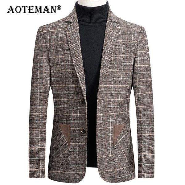 men's jackets men blazer plaid male suits coat autumn spring clothing fashion 2021 business jacket casual slim fit outwears lm261, Black;brown
men's jackets men blazer plaid male suits coat autumn spring clothing fashion 2021 business jacket casual slim fit outwears lm261, Black;brown