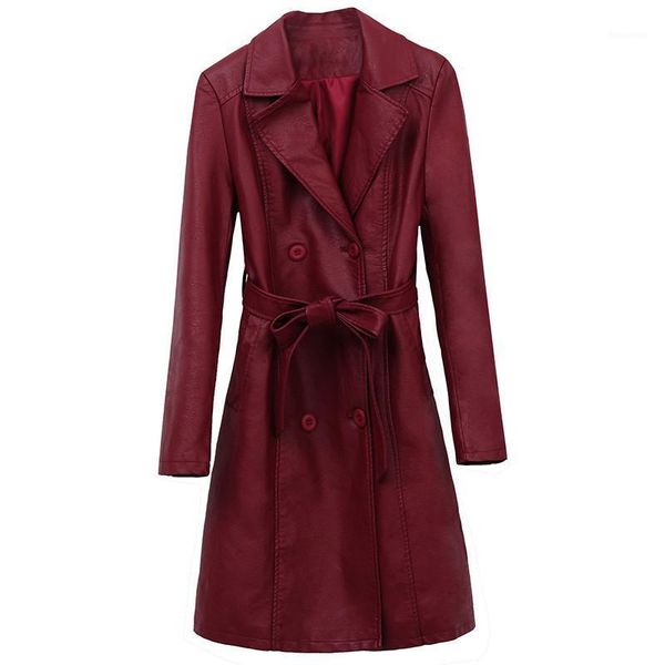 2021 new korean spring autumn faux leather long trench coat women fashion casual slim pu leather coats female overcoats m1571, Tan;black 
2021 new korean spring autumn faux leather long trench coat women fashion casual slim pu leather coats female overcoats m1571, Tan;black