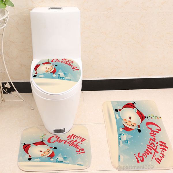 eco-friendly bath mat sets 3 pieces cartoon merry christmas decorations for home santa claus snowman pattern toilet seat cover
eco-friendly bath mat sets 3 pieces cartoon merry christmas decorations for home santa claus snowman pattern toilet seat cover