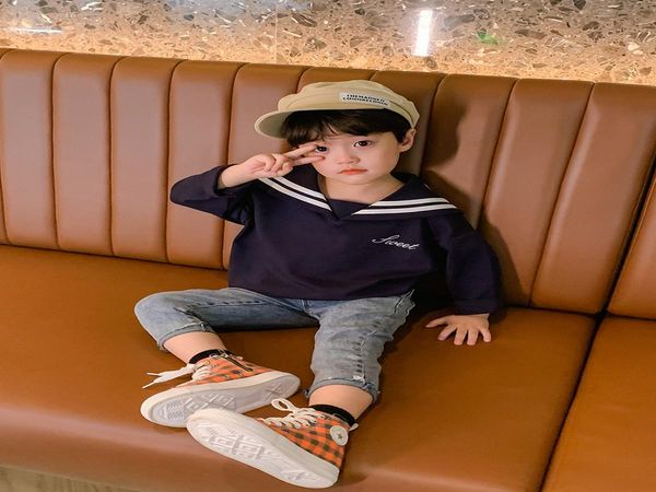 boys sailor collar long sleeved sweater autumn 2020 new western style autumn zhong da tong korean fashion children's garment wmtkkw, Blue
boys sailor collar long sleeved sweater autumn 2020 new western style autumn zhong da tong korean fashion children's garment wmtkkw, Blue