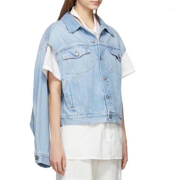 deat 2019 autumn and winter turn-down collar lantern sleeves single breasted two ways wearing vintage denim jacket wj04405l1, Black;brown
deat 2019 autumn and winter turn-down collar lantern sleeves single breasted two ways wearing vintage denim jacket wj04405l1, Black;brown