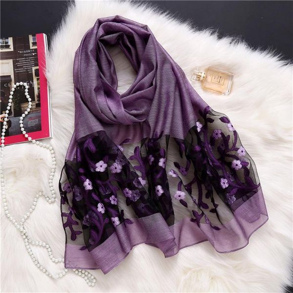 designer 2020 summer women scarf fashion floral silk scarves lady shawls and wraps pashmina hollow foulard long beach stoles wmtznk, Blue;gray 
designer 2020 summer women scarf fashion floral silk scarves lady shawls and wraps pashmina hollow foulard long beach stoles wmtznk, Blue;gray