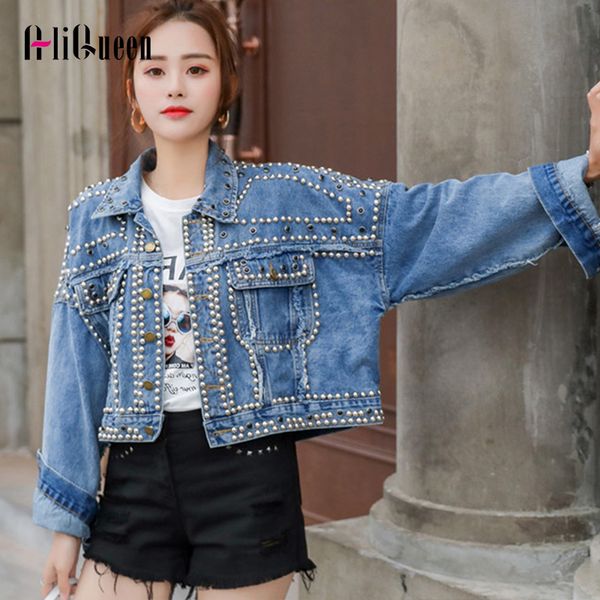 women punk style cool denim jacket womens jackets and coats streetwear tassel short batwing denim sherpa sequin jacket outerwear 201106, Black;brown
women punk style cool denim jacket womens jackets and coats streetwear tassel short batwing denim sherpa sequin jacket outerwear 201106, Black;brown