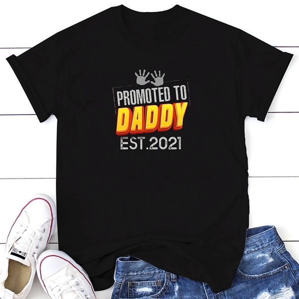 lh20537 2021 promoted to daddy english printing round neck loose sanding bottoming shirt cotton short sleeves, White
lh20537 2021 promoted to daddy english printing round neck loose sanding bottoming shirt cotton short sleeves, White