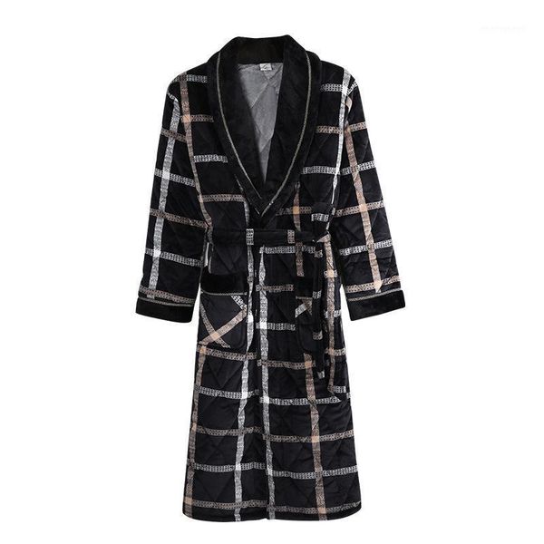 men's sleepwear winter warm robe men super home coat thick flannel plaid robes plus size kimono long bathrobes male dressing gown1, Black;brown
men's sleepwear winter warm robe men super home coat thick flannel plaid robes plus size kimono long bathrobes male dressing gown1, Black;brown