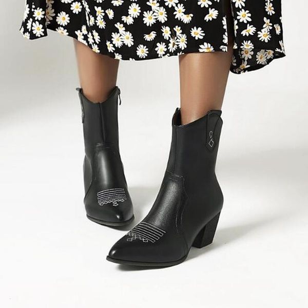boots women mid-calf high heels shoes woman autumn warm plus size vintage pu shoe chaussures femme zapatos mujer sapato d2327, Black
boots women mid-calf high heels shoes woman autumn warm plus size vintage pu shoe chaussures femme zapatos mujer sapato d2327, Black