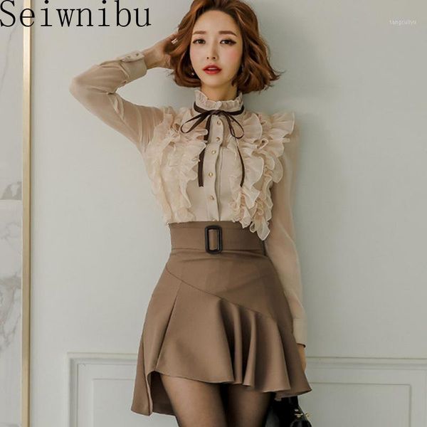2020 new autumn fashion goddess sets women perspective ruffles chiffon + high waist mini korean sashes skirt feminine suits1, White
2020 new autumn fashion goddess sets women perspective ruffles chiffon + high waist mini korean sashes skirt feminine suits1, White