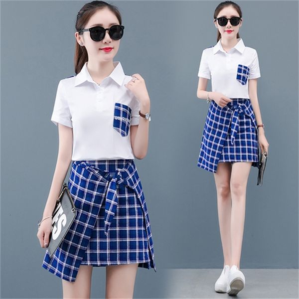of korean and women's plaid skirt two garments summer clothes fashion suit woman femme deux plays xwg3, White
of korean and women's plaid skirt two garments summer clothes fashion suit woman femme deux plays xwg3, White