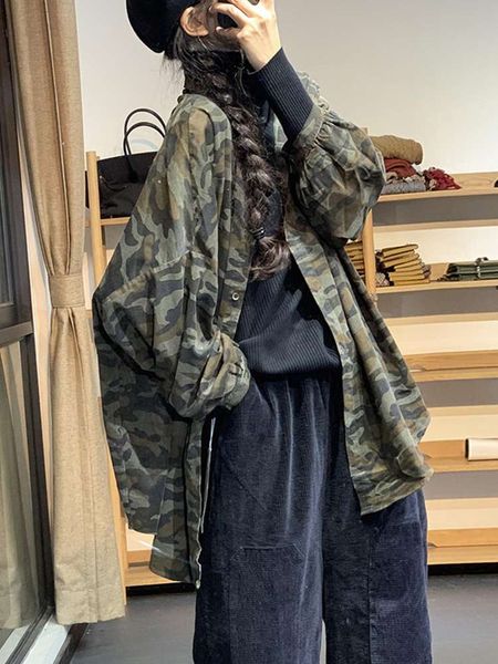 murray spring hong kong style art personality camouflage loose casual long corduroy shirt girl, White
murray spring hong kong style art personality camouflage loose casual long corduroy shirt girl, White