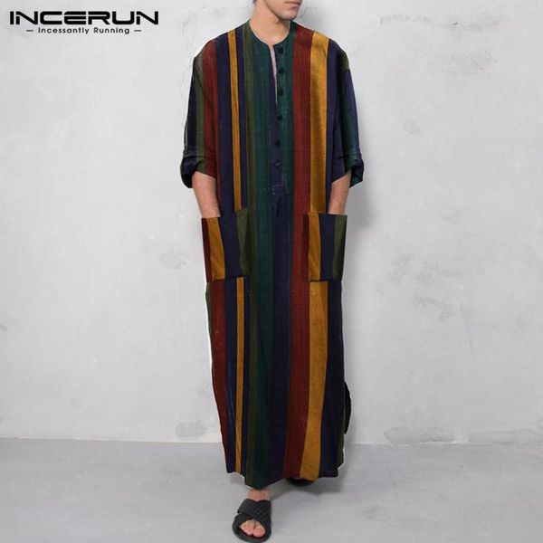 incerun striped muslim fashion men jubba thobe long sleeve pockets button caftan robes men islamic arab dubai kaftan abaya s-5xl, Red
incerun striped muslim fashion men jubba thobe long sleeve pockets button caftan robes men islamic arab dubai kaftan abaya s-5xl, Red