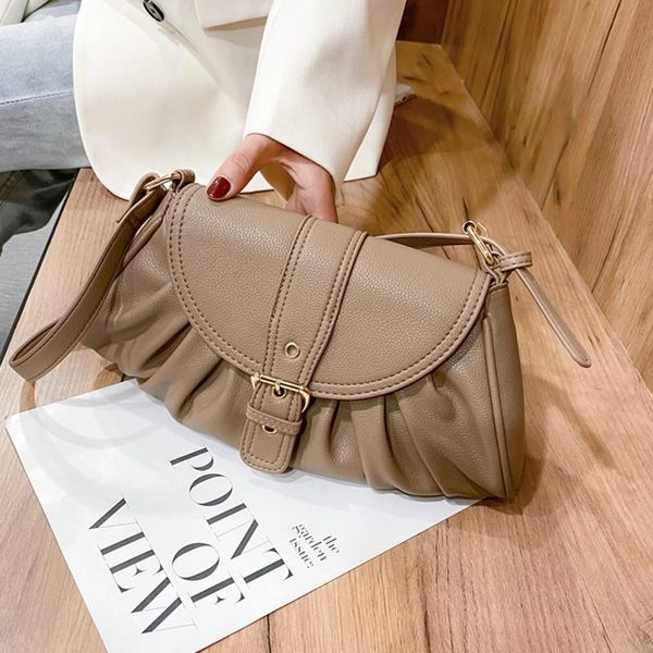vintage small pleated shoulder bag for women leather dumpling bags female tide solid color flap crossbody handbag
vintage small pleated shoulder bag for women leather dumpling bags female tide solid color flap crossbody handbag