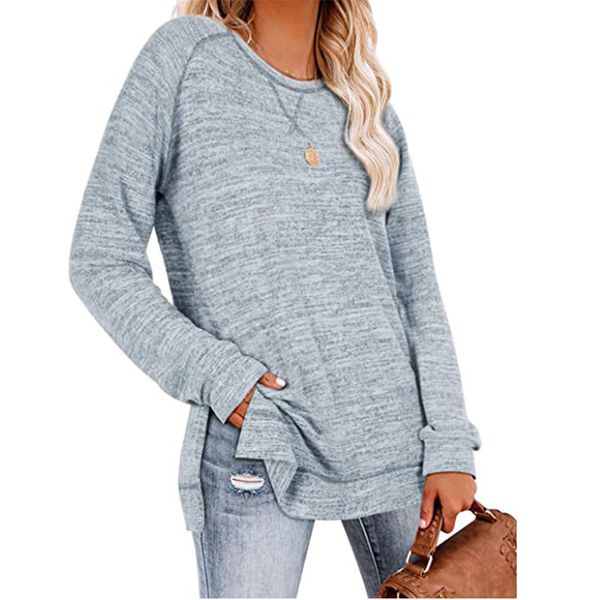 women t shirt long sleeve loose casual long t-shirts o-neck cotton shirt lady blouses pullover tees top, White
women t shirt long sleeve loose casual long t-shirts o-neck cotton shirt lady blouses pullover tees top, White
