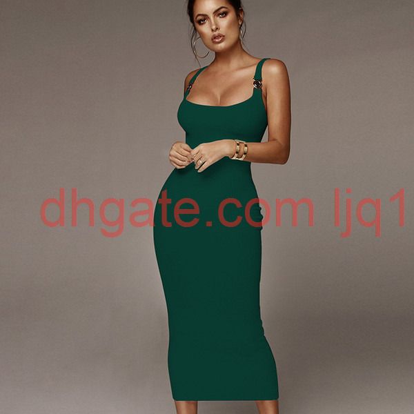 women luxury bodycon dress female designer clothes solid color spaghetti strap vestidoes dresses, Black;gray
women luxury bodycon dress female designer clothes solid color spaghetti strap vestidoes dresses, Black;gray